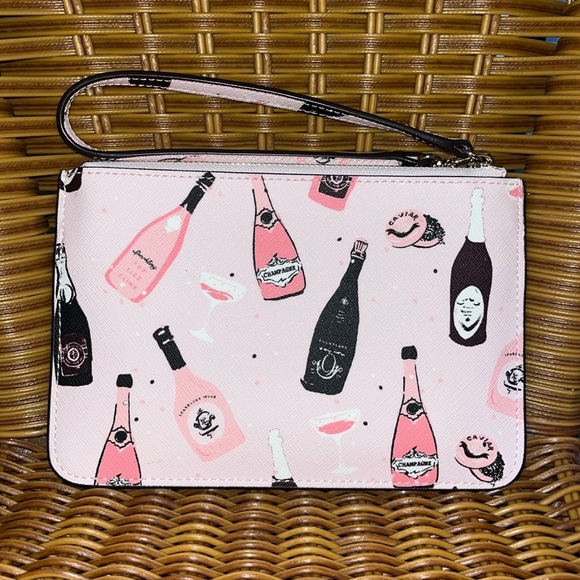 ♠️kate spade Shore Street Tinie Champagne Wristlet Pink Multi NWT - Picture 2 of 9